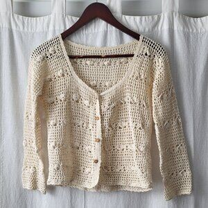 🌻 2/$10 Crochet cardigan size XS